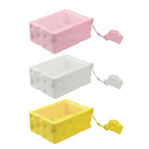 Portable Keycap Storage Case Cheese Shape Design Keycaps Holder Box Safe Durability