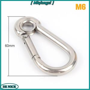 [miqiangzi] M4 M5 M6 M7 M8 thép không gỉ Carabiner Carbine Snap hook với dây Giày mùa xuân khóa vòng chìa khóa