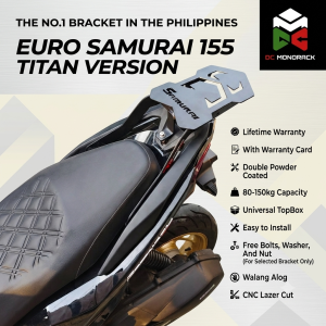 EURO SAMURAI 155 TOPBOX BRACKET TITAN VERSION HEAVY DUTY LIFETIME WARRANTY DOUBLE POWDER COATED CNC LAZER CUT PLUG AND PLAY