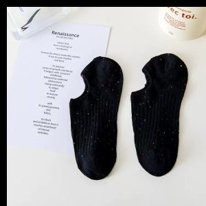 Thin socks solid color dots color series invisible socks simple