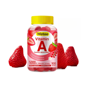 Watoo Vitamin A Gummies – Skin Moisturizing & Eye Care Supplement with 5000 IU 100 Tablets for Women