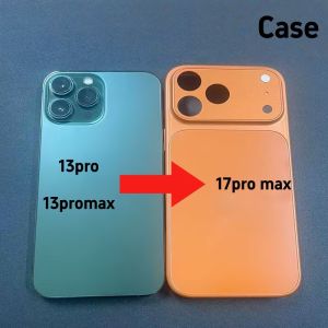 Luxury  Case Compatible for IPhone  16 13 15 14 Pro Max to 17 pro max 14promax to 17promax  Fashion Solid Color Orange Glass Matte Shockproof Cover