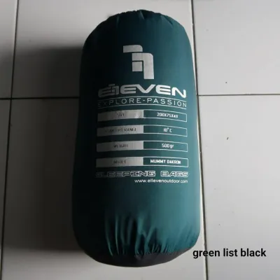 Sleeping Bag Mummy Eleven Original Green List Black