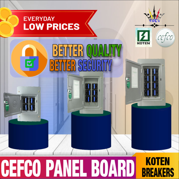 TREV Panel Board with Koten Circuit Breaker PlugIn 2pole SET Lazada PH