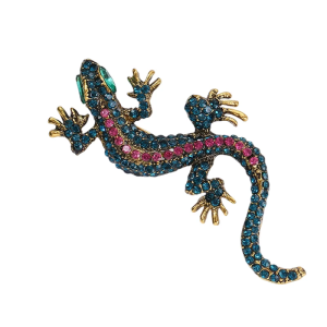 Creative Lizard Shaped Lapel Pin Sturdy Metal Brooch With Retro Charm Suitable For Casual Wear Formal Event Gift Giving
