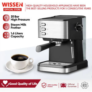 Wissen 20bar Espresso Coffee Maker Machine - Fully automatic espresso coffee machine for concentrated brewing
