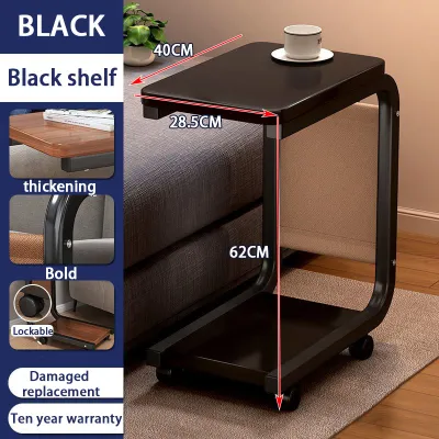 Side Table with wheels Modern Small table Simplicity Movable Coffee Table for Home Bedroom Storage Rack Beside Sofa