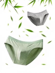 Shipped from China [2025] Bamboo Fiber Mens Briefs 2025 New 10A Antibacterial Breathable Sports Seamless Underwear Zhongshan Shorts