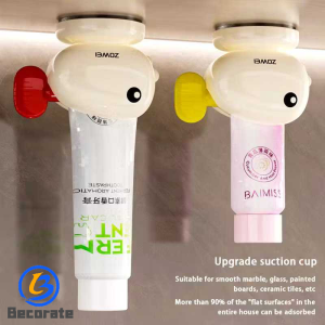 BECORATE Suction Cup Whale Toothpaste Squeezer Manual Bathroom Accessories Rolling Toothpaste Squeezer Storage Rack Punch-free Nice