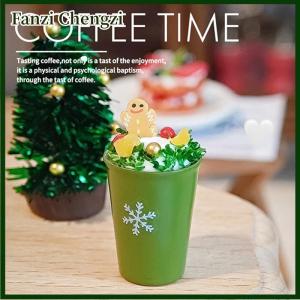 Fanzi 1 12 Dollhouse Christmas Latte Coffee Drink Cup Model Christmas Dollhouse Miniature Coffee Shop Decor Ornament Micro Photo Props