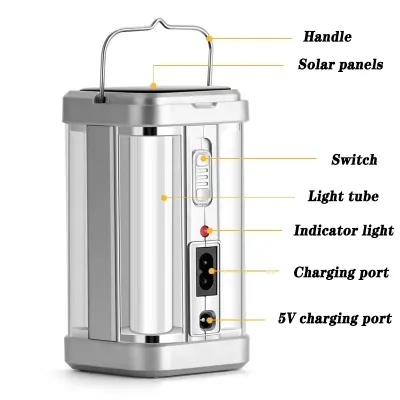 1000W Camping Light Lantern Solar Powered LED Camping Lantern Rechargeable Camping Lamp Security Lights Outdoor Emergency Lamp