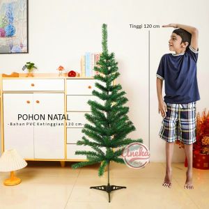 Pohon Natal PVC 120 cm / Pohon Natal Christmas Tree Tinggi 120 cm / Ornamen Hiasan Pohon Natal PVC