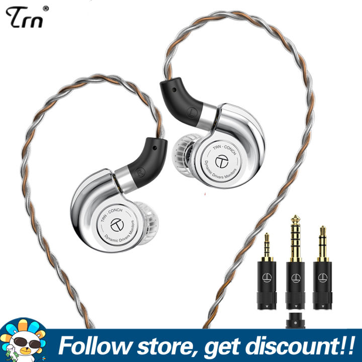 Trn Conch tai nghe hiệu suất cao DLC kim cương màng tai nghe nhét tai hiệu ứng dynamic hoán đổi cho nhau điều chỉnh vòi phun Bộ lọc tai nghe 3.5/2.5/4.4mm kết nối kim loại lỏng khoang thiết kế Audiophile chuyên nghiệp Hifi điều chỉnh âm nhạc IEM Tai nghe