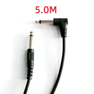 WH 【1.5m/3m/5m/10m】Electric Guitar Cable 6.35mm Mono Plug To 90° Right Angle 6.35mm 1/4" Microphone Instrument Audio Extension Cable