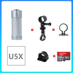 VSYS 4K Motorcycle Helmet camera U5X /U5X-PB Support wifi 170 degree wide angle bicycle motorbike camera and Tail light & real time ambient temperature display for U5X-PB