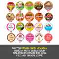 CETAK STIKER LABEL KEMASAN PRINT STICKER LABEL MAKANAN MINUMAN FREE REQUEST. 