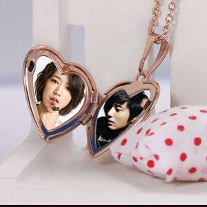PETIYOUZA Fashion Lover Friend Jewelry Photo Picture Locket Pendant Necklace Heart Shaped