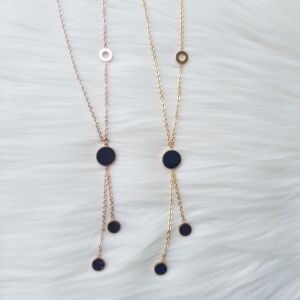 COD Athar Jewelry Kalung Wanita Titanium Lapis Emas - Kualitas Import, Anti Karat, Style Korea (45cm+5cm)