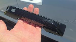 kkmf For BYD Shark 6 2025+ Door Handle Protector Cover Clasp Type ABS Material Car Door Handle Blackened Trim Cover Car Accessories 3T7R1