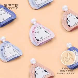 🐱【READY-STOCK】Furry Tail Plumpy Cat 80g Cat Treat/Cat Puree/Cat Snack 尾巴生活猫二胖肉泥吸吸包 零食 奖励 肉泥 肉酱包 Cat Snacks Cat Treats Wet Pouch Wet Food Furry Tail Cat Puree - Lazada