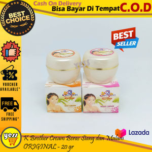 [ GRATIS Masker Naturgo ] K Brother Cream Beras Siang dan Malam ORIGINAL - 20 gr Cream Beras K Brother Cream K Brother Besar Bisa Bayar Ditempat [ COD ] / YESS