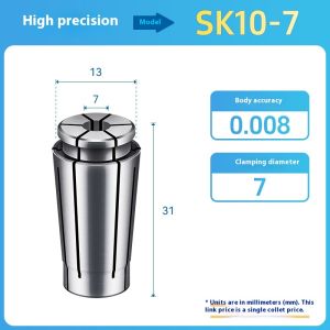 1PCS High Precision 0.008mm SK Collet Chuck Engraving Machine Chuck Shank CNC Tool Holder Elastic Spring Chucks