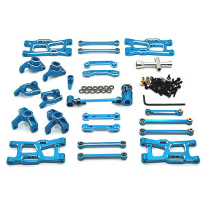 RC kereta Metal Upgrade Parts Kit untuk JJRC C8803 WLtoys Rlaarlo 1/14 1/12 Swing Arm tarik Rod SteeRing Components Cup Servo Arm