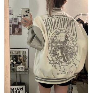 Baseball Uniform Womens New Spring and Autumn Retro American Style Jacket Design Sense Niche Jacket