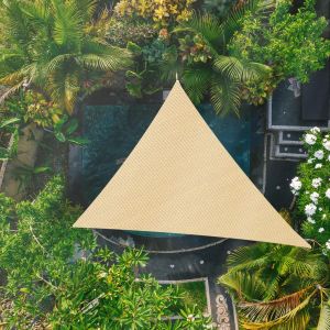420D Triangle Sand Sun Shade Sail Canopy UV Block Awning Waterproof Triangle Oxford Canopy