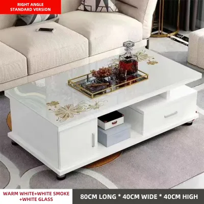Coffee Center Table with Drawers Simple Modern Creative Living Room Home Tea Table COD