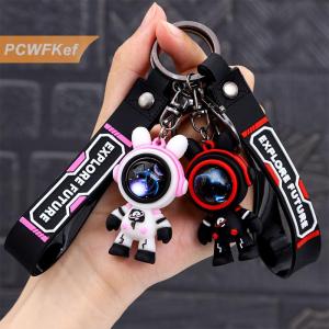【PCWFKef】 Dễ thương phim hoạt hình Phi Hành Gia gấu Keyring tinh tế đơn giản vài con búp bê mặt dây chuyền sáng tạo ba lô trang trí phụ kiện Quà Tặng