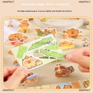 [COD] MINIFRIUT 30ชิ้น เซ็ตการ์ตูนสัตว์ capybara ธีมกระดาษจิ๊กซอว์ของเล่นเด็ก3D กระดาษรูปร่าง capybara สำหรับงานเลี้ยงวันเกิด