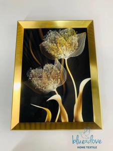 Abstract Black Golden Flower Luxury Poster Nordic Art Plant Leaf Canvas Painting Modern Wall