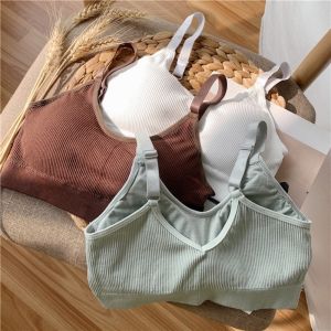 YOHOOLYO 【Delivery 2-3 days】6pcs Backless Push Up Sports Bra – Wireless & Shockproof Cami Style for Women. Comfortable for Running Yoga Gym Sleep. Great for Plus Size & Students