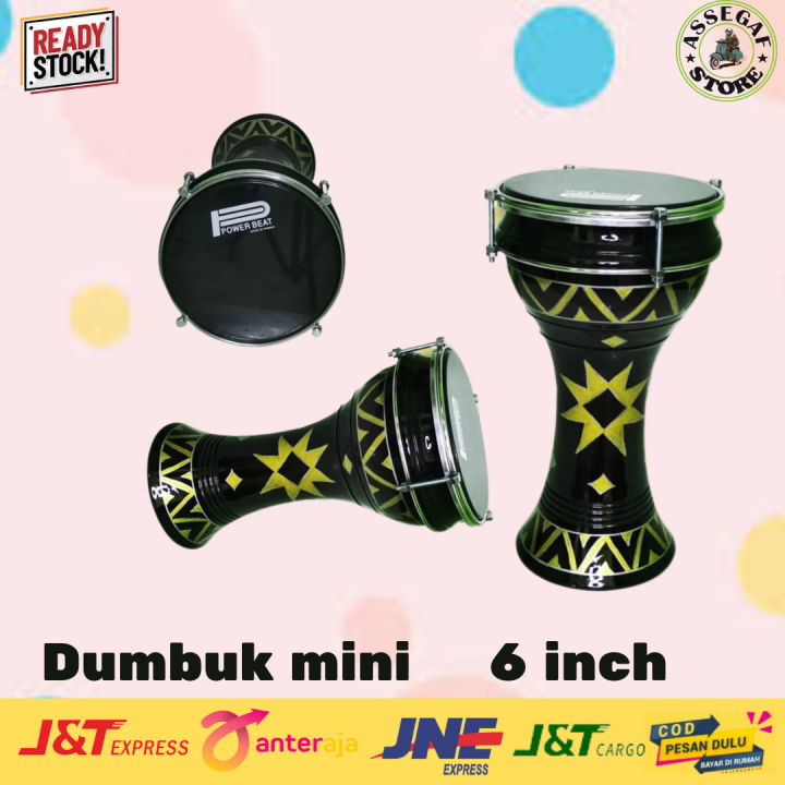 DARBUKA ANAK MURAH MIKA POWER BEAT HITAM ASLI TAIWAN DARBUKA MINI 6
