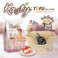 Kasty Strawberry Cheesecake ทรายแมวเต้าหู้ กลิ่นสตรอเบอรี่ ชีสเค้ก ผลิตจากถั่วลันเตาธรรมชาติ ไร้ฝุ่น เก็บกลิ่นดี เม็ดเล็ก ขนาด 6L (2.72kg). 