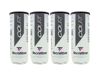 Tecnifibre Court Tennis Ball [3 balls in a tube x 4]