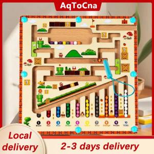 [COD] AqToCna Ship within 24 hours 1 Set Color Matching Montessori Toy Magnetic Color And Number Maze Learning Education Toys Concentration Training For Child Gift