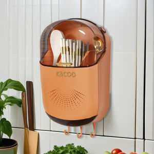 High end chopstick storage box wall mounted household chopstick tube kitchen snack spoon storage rack chopstick basket chopstick cage