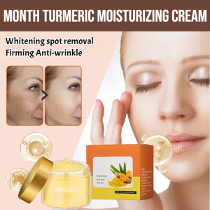MONTH Turmeric Moisturizing Cream Turmeric Whitening Face Cream Wrinkle Removal Lighten Fine Lines Lightening Repairing Smooth