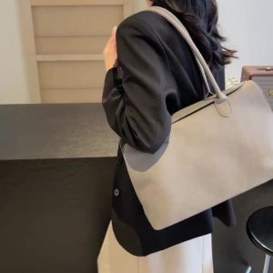 Shoulder Bag for Women Men with Inner Pocket Bag Suede Solid Color Tote Bag Trendy Satchel Bag Work Travel Bag2026