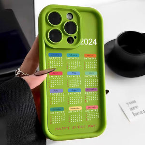 Compatible with iphone 14 Pro Max Phone Case 2024 Calendar 12 13 14 15 11 Pro Max Casing silicone xr xs Max 7 8 Plus
