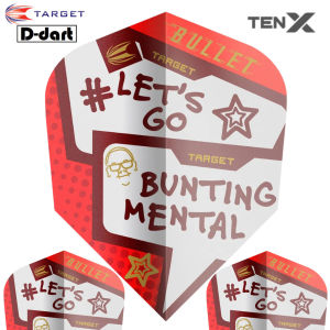 TARGET DARTS FLIGHT-【 3Pcs/Pack】Stephen Bunting Mental Dart Flights (SAYAP ARROW)