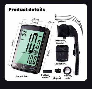 New Bicycle Code Table Wireless Code Table Large Screen Waterproof Touch Screen Code Table Mountain Bike Riding Code Table Distance Record Speed Record Riding Time Record