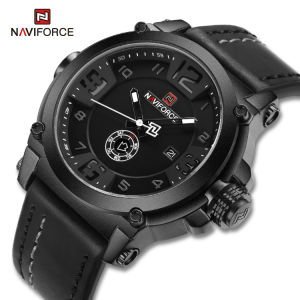 NAVIFORCE Top Luxury Mens Watches Sports Quartz Waterproof Wristwatch Male Date Display Clock Leather Band Casual Classic Watch NF9099