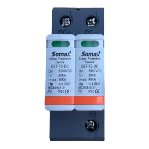 Chống sét lan truyền DC 2P 1000V Somax Cắt sét DC Aptomat DC 2P 25A 63A Dùng cho năng lượng mặt trời Solar