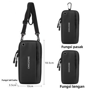 4 In 1 Tas Lengan Armband Armband Olahraga Waterproof Tas Lengan Jogging Arm Bag Running Pria Wanita