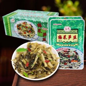 Instant Plum Vegetables Bamboo Shoots 梅菜笋丝80g早餐配粥速食咸菜小菜微辣下饭菜