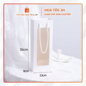 [Giá Rẻ] Túi Giấy Mặt Kính Trong Suốt Đựng Hoa Đựng Quà Chất Lượng Tốt - Túi Giấy 1 Mặt Loại Dài