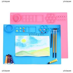 [COD] yixiayun Silicone Painting MatLarge Silicone Art Mat Art Mat With Cup Easy Clean Up Protects Surfaces Perfectly. For Paint Color